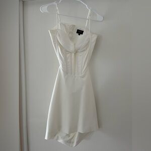 Bardot Strapless Cream Dress